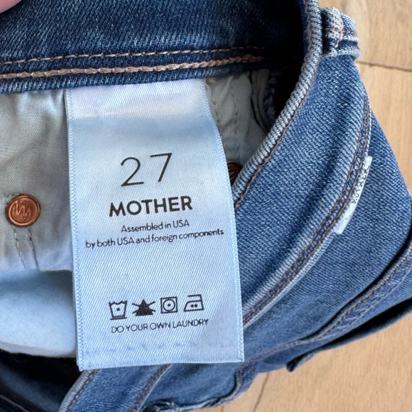 MOTHER The Super Cruiser Blue Moon Denim Jean Shorts (Cut) Size 27 - Picture 5 of 6
